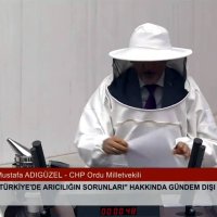CHP'li Adıgüzel Meclis Kürsüsüne Arıcı Kıyafetiyle Çıktı